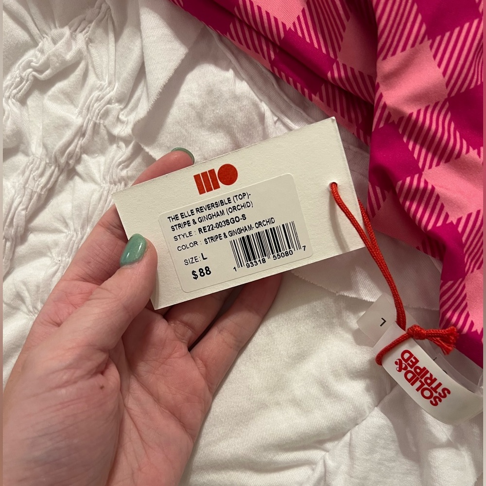 Solid And Striped Gingham Bikini Top - image 7